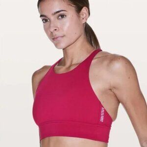 Lululemon Ride & Reflect Bra *lululemon X SoulCycle Ruby Red Size 6 EUC